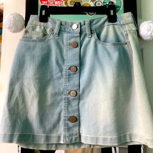 This blue Jean skirt is from Forever 21